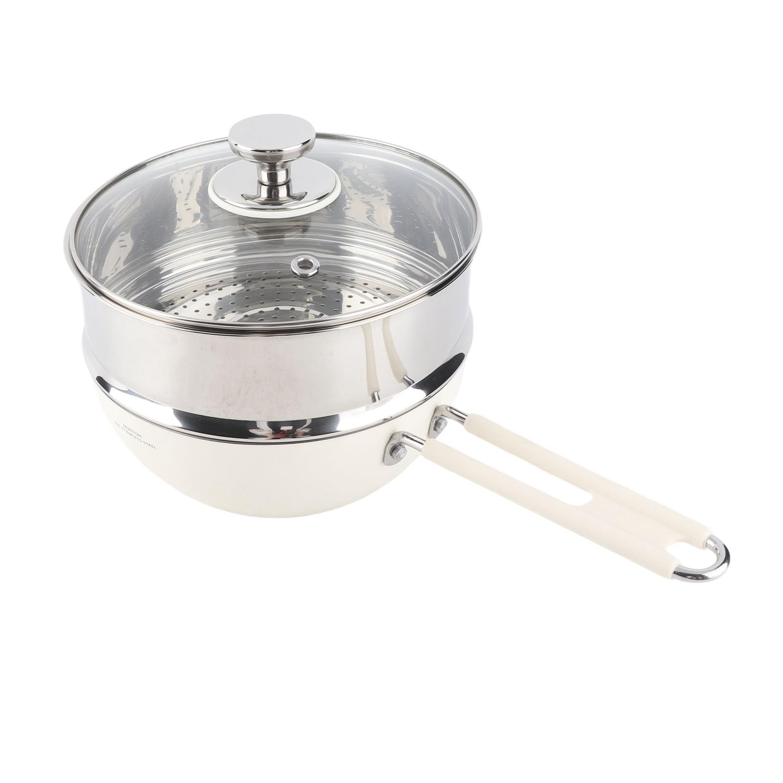 Fabater Soßenpfanne mit Dampfkorb, Antihaft-Kochtopf aus 316 Edelstahl, Dampftopf mit Deckel und Dampfkorb Zum Kochen von Nudeln, Nudeln, Soßen und Dämpfenden Knödeln