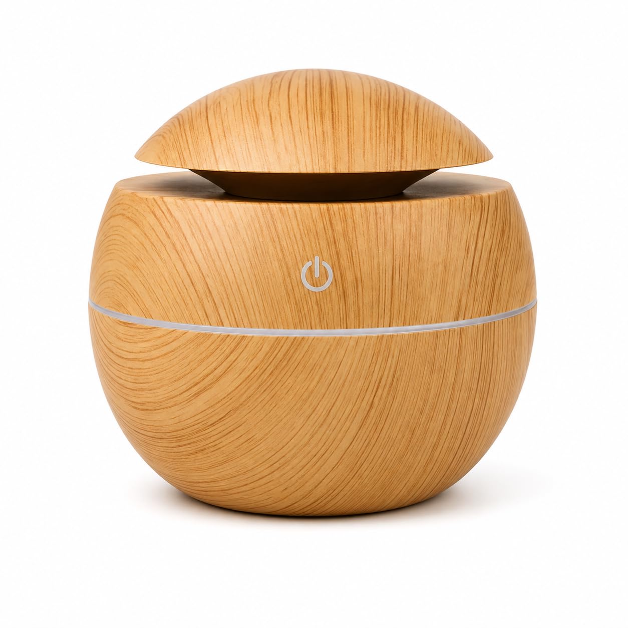 wood grain ultrasonic aroma humidifier, 200 ml compact cool mist air humidifier with color changing led light, usb powered, dc 5v, for bedroom, living room, office & study