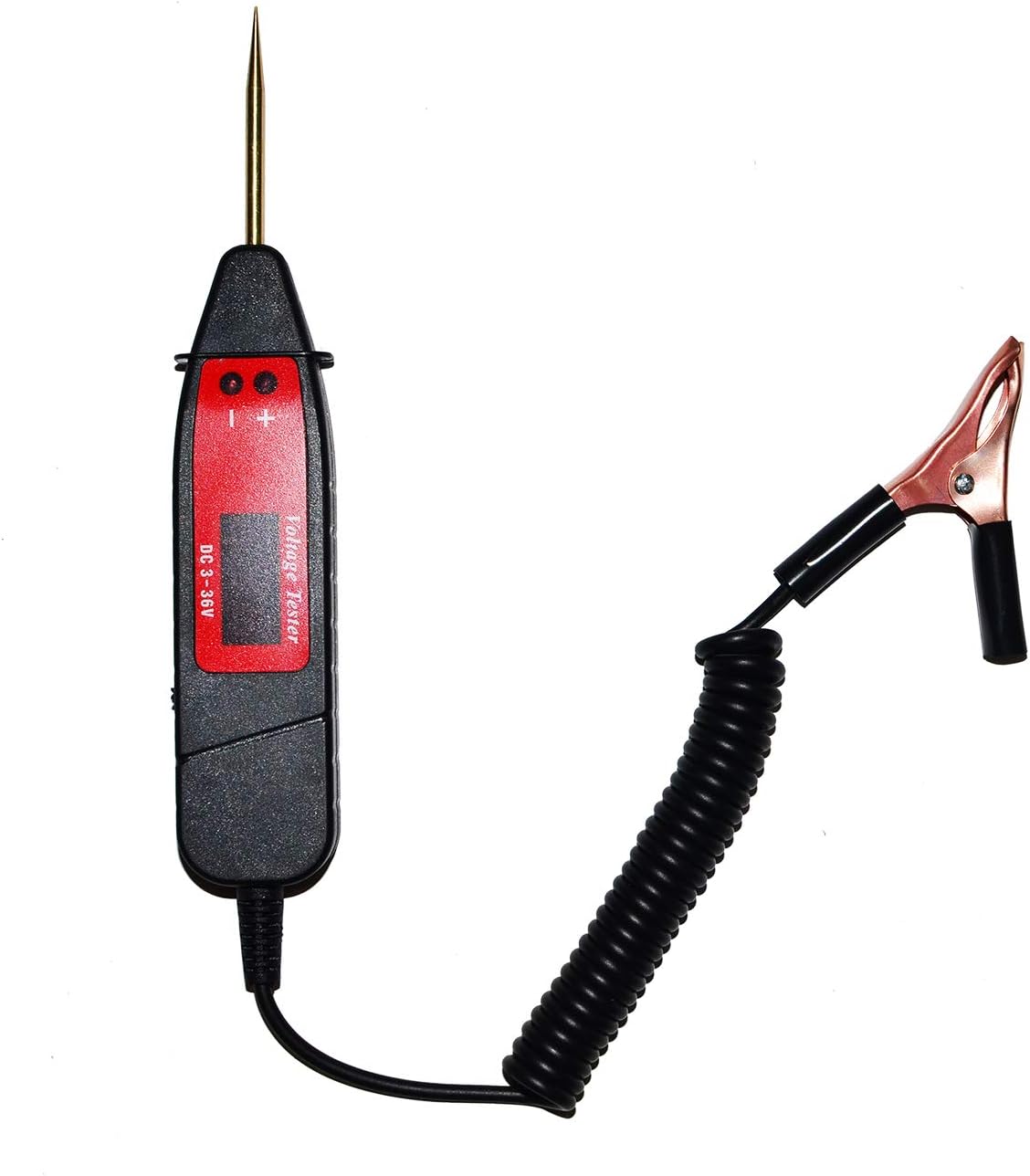 ITEQ Digital Display 3-36V Circuit Tester, Automotive Test Light, Heavy Duty Voltage Tester with Light Indicator for Positive and Negative Electrode