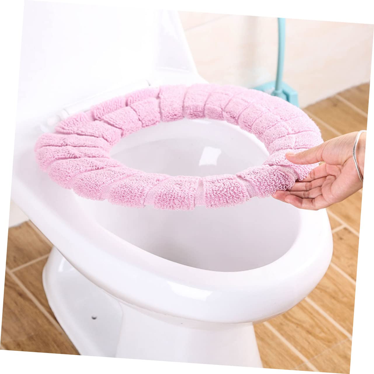 BRIGHTFUFU Warm and Comfortable O-Shaped Toilet Seat Covers 2pcs Thickened Easy to Install Clean