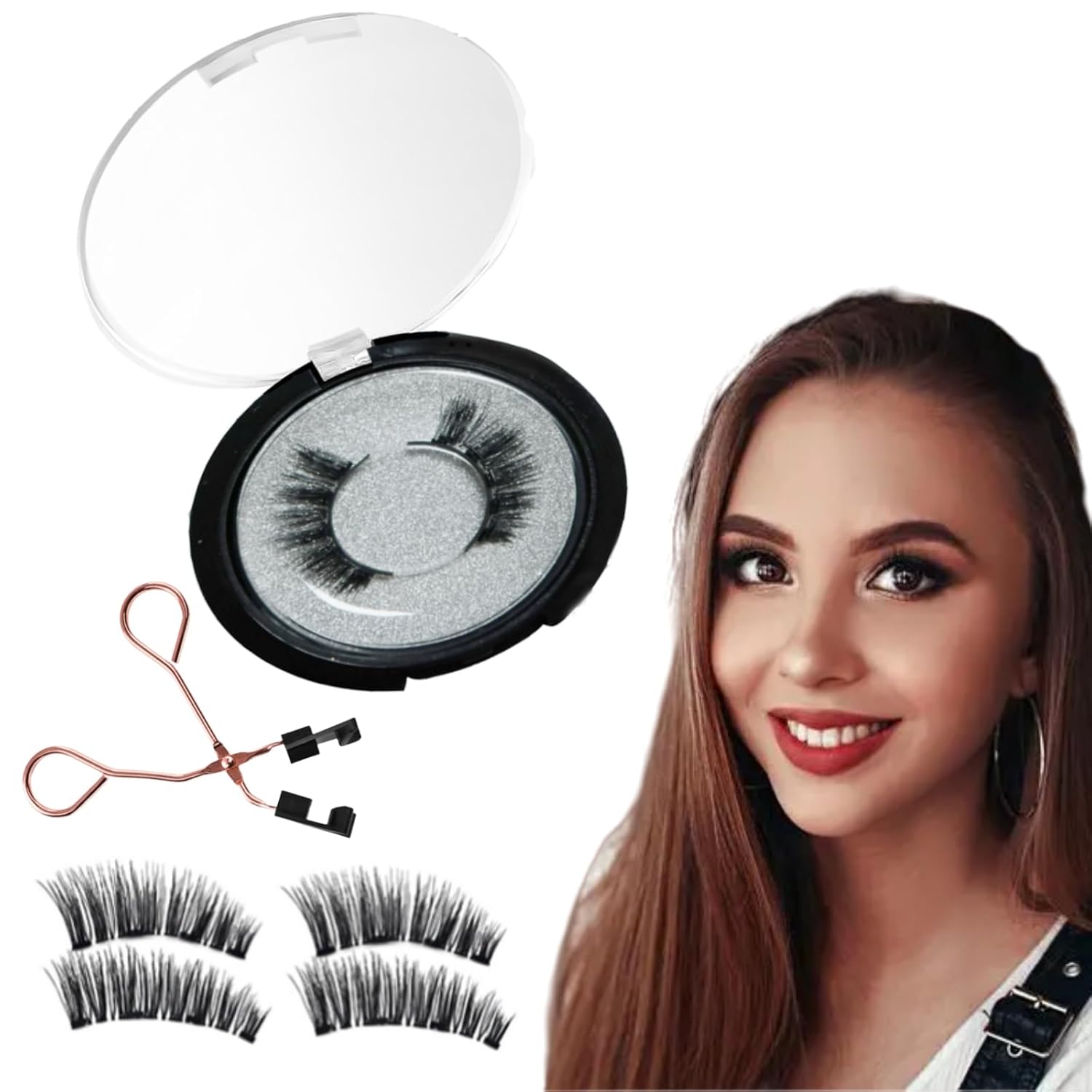 Eyelashes, Reusable Dual 3D 5D False Eyelashes