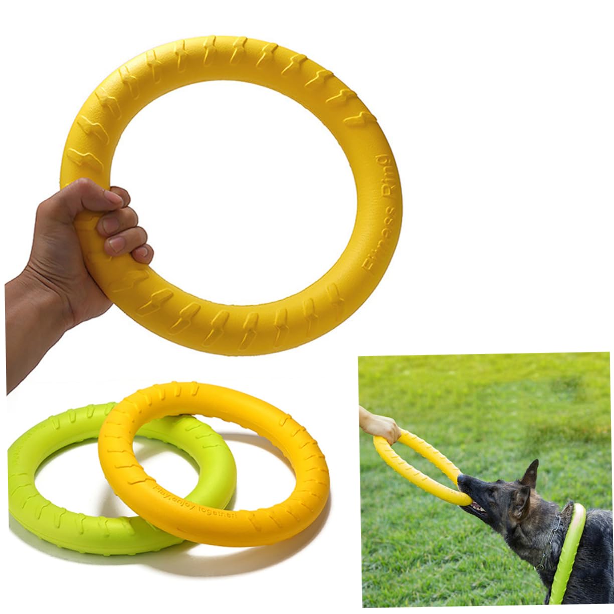 POPETPOP 2 Piezas Juguetes para Perros Cachorros Juguetes para Morder Perros Anillo De Perro Anillo De Juguete para Mascotas Mordida De Perro Masticar