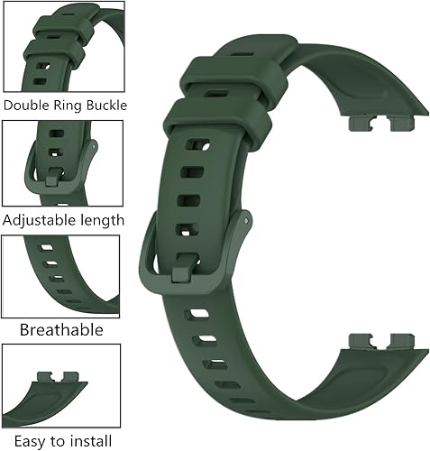 Miniatura 3 de Correa de reloj de repuesto de silicona suave compatible con Huawei Band 8Huawei Band 9