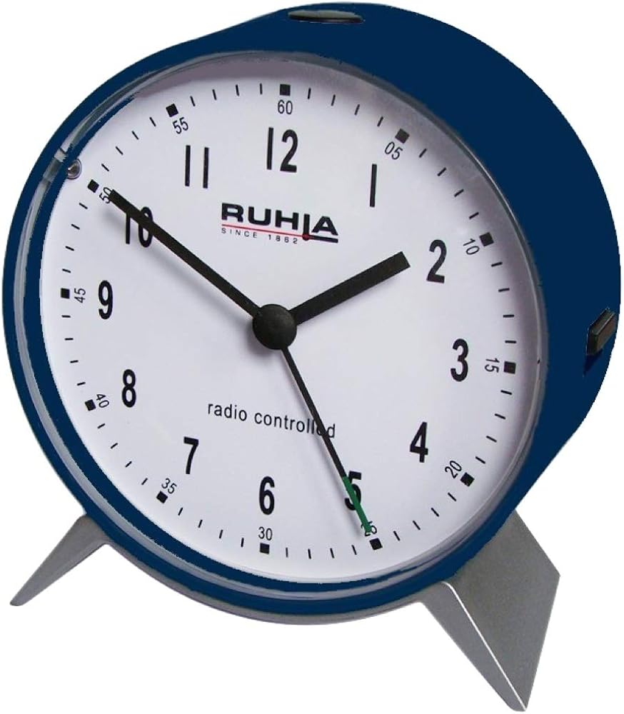 Ruhla RC 16812 Analogue RadioControlled Alarm Clock, No Tick TopToy