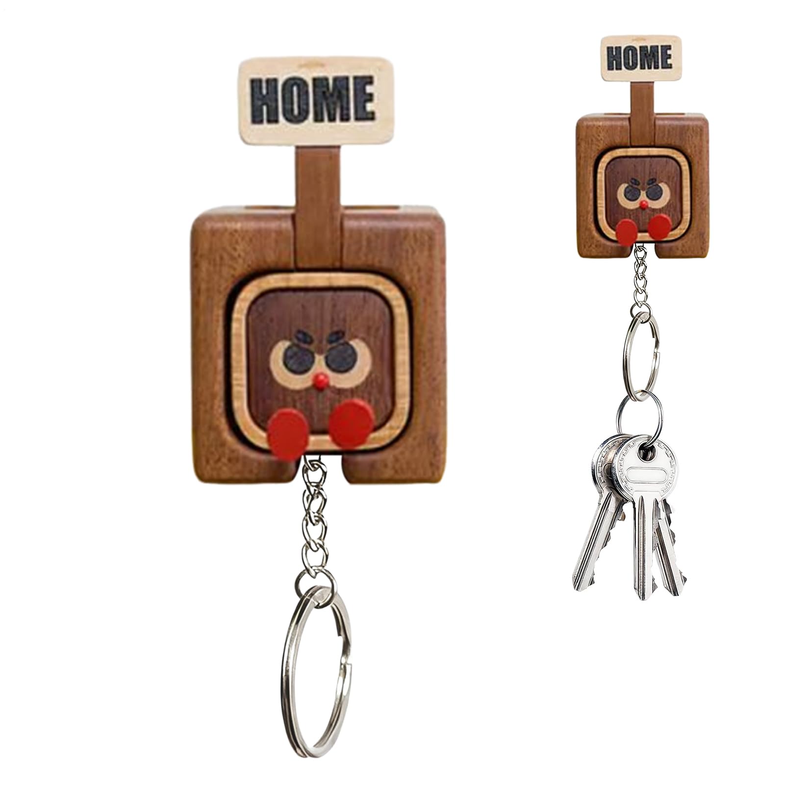 Llavero magnético de madera para pared y organizador decorativo de llaves para entrada de casa 1