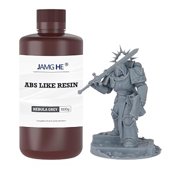 ABS-Like 3D Printer Resin 1 kg 405 nm UV-Curing Standard Photopolymer Quick Resin for LCD/DLP/SLA 3D Printing Non-Brittle & High Precision Nebula Grey