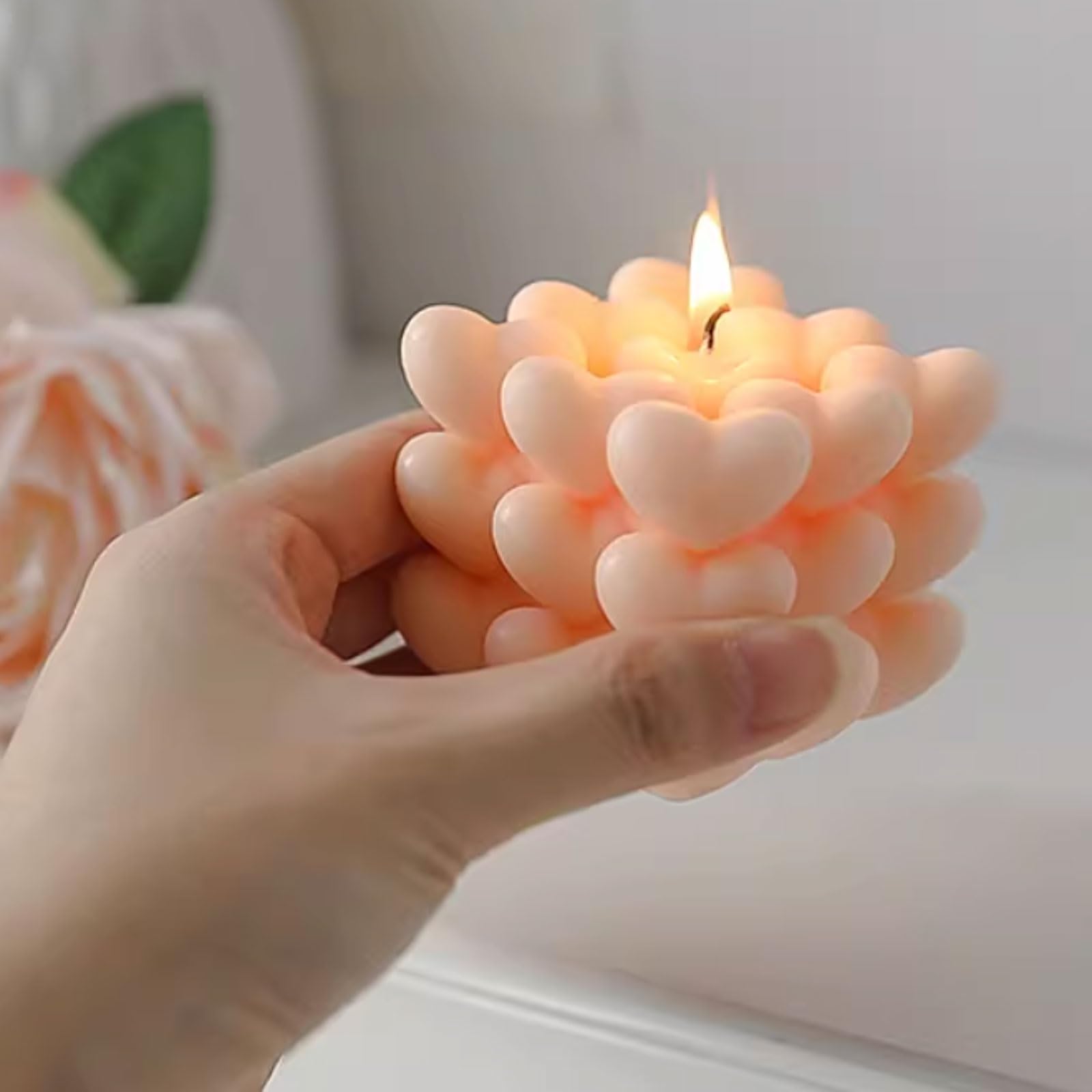 Świece parafinowe i wosk sojowy, nowoczesna świeca aromaterapeutyczna, kwadratowa świeca zapachowa, do domu, na wakacje, relaks i spa, Bluebell)