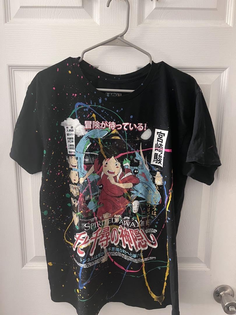 Amazon.co.jp: ジブリ 千と 千尋 Rucking Fotten 黒 半袖 Lサイズ  