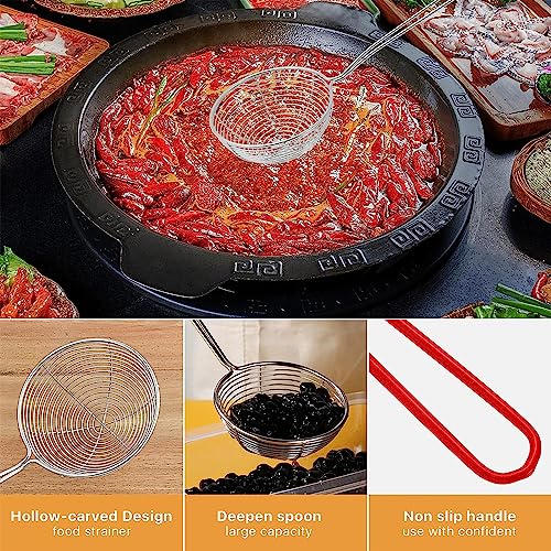 Set of 3 Stainless Steel Slotted Spoons, Large, Medium, Small - Versatile Spider Strainer for Kitchen Cooking and Frying - Image 5