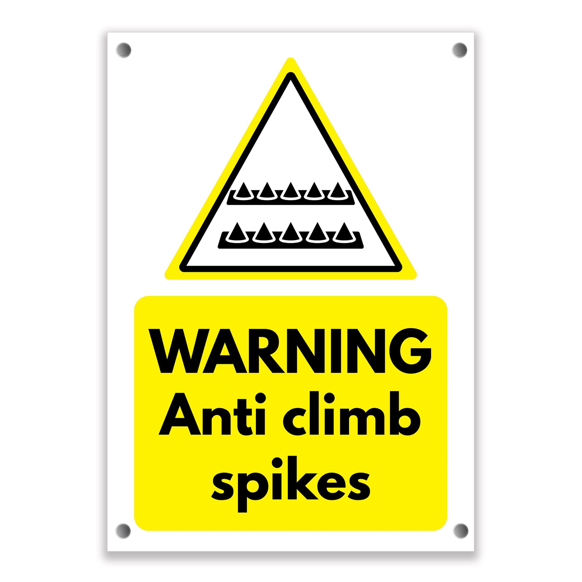 Warning Anti Climb Spikes Sign No.510 A3 โ Holes