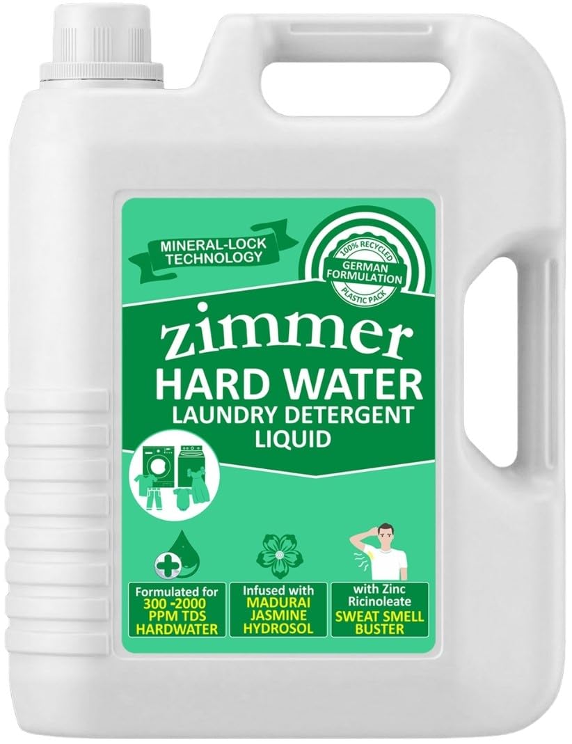 Zimmer Aufraumen Matic Laundry Detergent for Front & Top Load Machines. Plant Based with Bio Enzymes. pH Balanced with Conditioner and Fragrance Booster (5L)-image-25