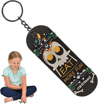 Finger Skateboard with Bearings, Finger Board Finger Toys | Finger Skateboard Kids Keychain Finger Skateboard Toy - Wooden Material Fingertip Exercise Toys for Picnic, Party, Home, School,