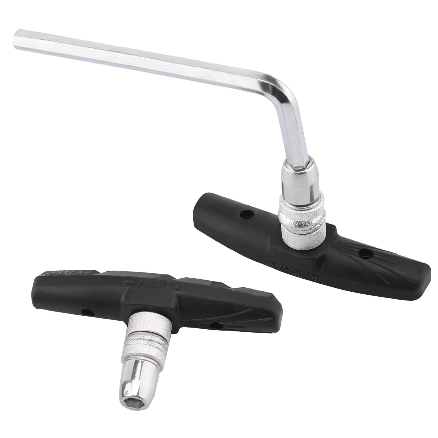 Lot De 2 Paires De Plaquettes De Frein En V Pour Vélo, 1 Clé Hexagonale