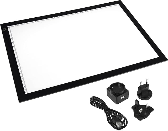 PURElite A3 LED Ultra Wafer Thin Light Box- with Adjustable Natural Daylight Effect, CFPL23 , Black