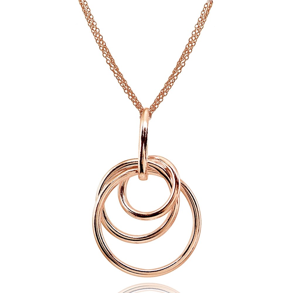 シルバー フープ型ペンダント Amazon | スターリングシルバーポリッシュIntertwinedトリプルフープ