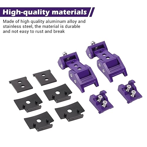 Miniatura 22 de RT-TCZ Kit de pestillos de capó para Wrangler compatible con Jeep Wrangler JK JL Gladiator JT, accesorios exteriores rojos, 2 piezas (3 agujeros)