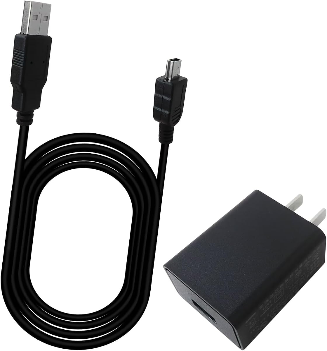 5V 1A AC Wall Charger with 5 Foot Power Adapter Cable Fit for Nikon UC-E4 and Fit for Canon Powershot