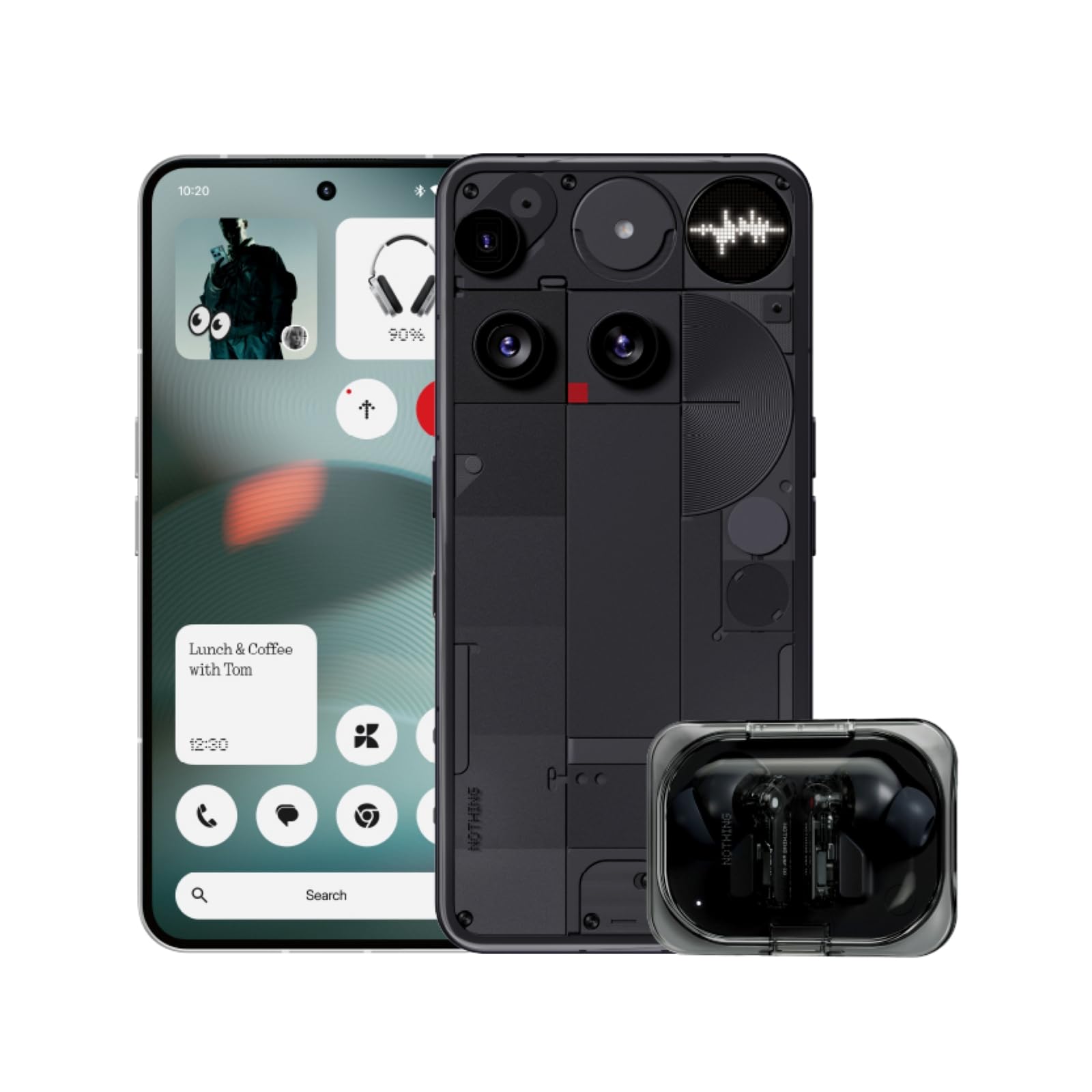 Nothing Phone (3) A024 5G Black Bundle, (12 GB RAM, 256 GB Storage) 50 MP Camera,6.67