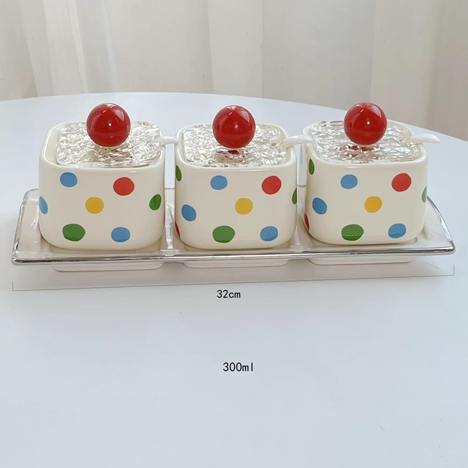 Condiment Pots Ceramic Seasoning Box Kitchen Household for Kitchen Use