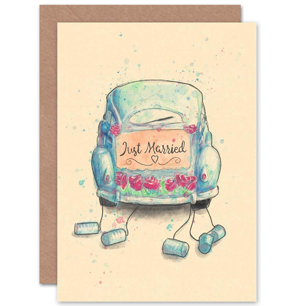 Wee Blue Coo Blue Wee Coo Card Wedding Celebration Tin Can Car Fun Gift