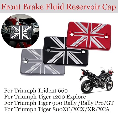 Miniatura 3 de Para Triumph Trident 660 Tiger 900 Sport 660 850 Trident660 Motocicleta Freno delantero Depósito Depósito Tapa de aceite Accesorios (negro)