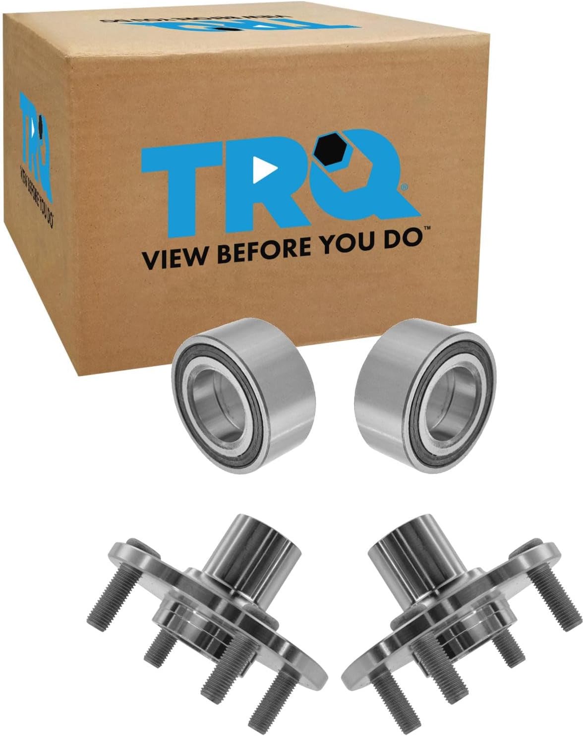 TRQ 2 Piece Front Wheel Bearing & Hub Kit Set Compatible with 2004-2006 Scion xA xB 2000-2005 Toyota Echo