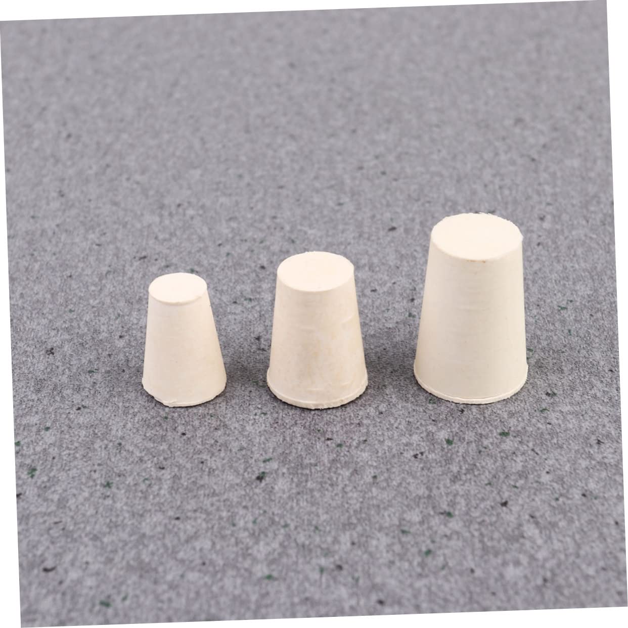 KICHOUSE 20pcs Solid Rubber Stoppers Tube Plugs Sealing Plugs for Test Tube Bottle Sealing Cap