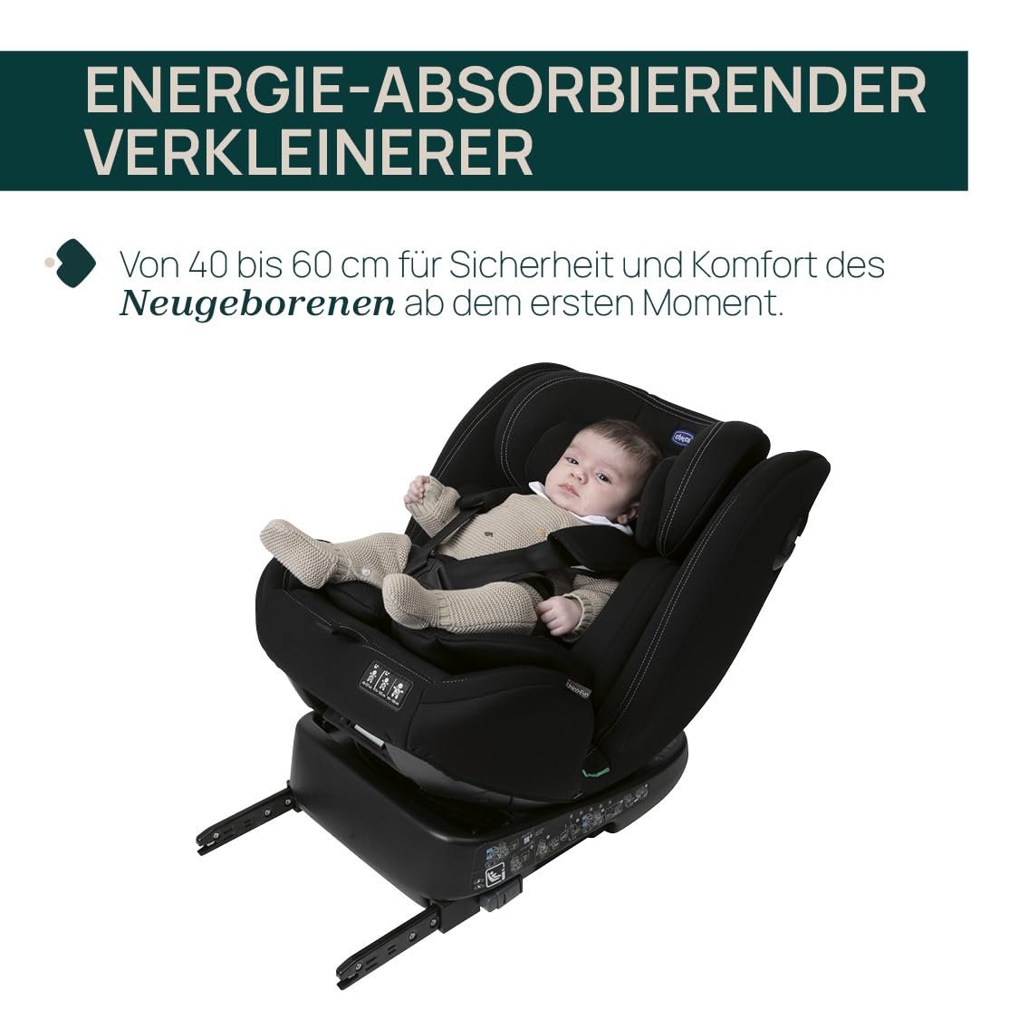 Chicco Unico Evo I-Size Autositz 0-36 kg ECE R129/03 Isofix 360° drehbar neigbar Gruppe 0+/1/2/3 0-12 Jahre