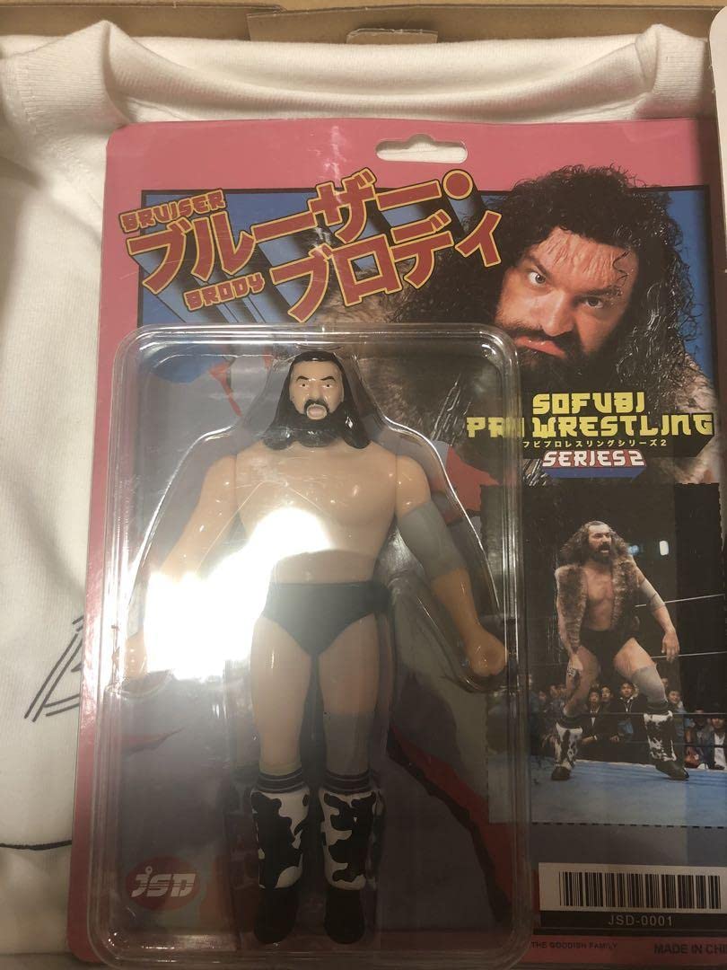 wwe wwf wcw プロレスフィギュア　ブルーザーブロディ（中腰ポーズ） wwe wwf wcw プロレスフィギュア ブルーザーブロディ（中腰