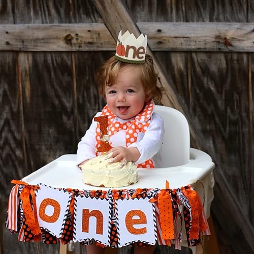 Miniatura 4 de Corona de calabaza de primer cumpleaños para niños, decoraciones de cumpleaños de calabaza para niños sombrero de primer cumpleaños decoraciones de