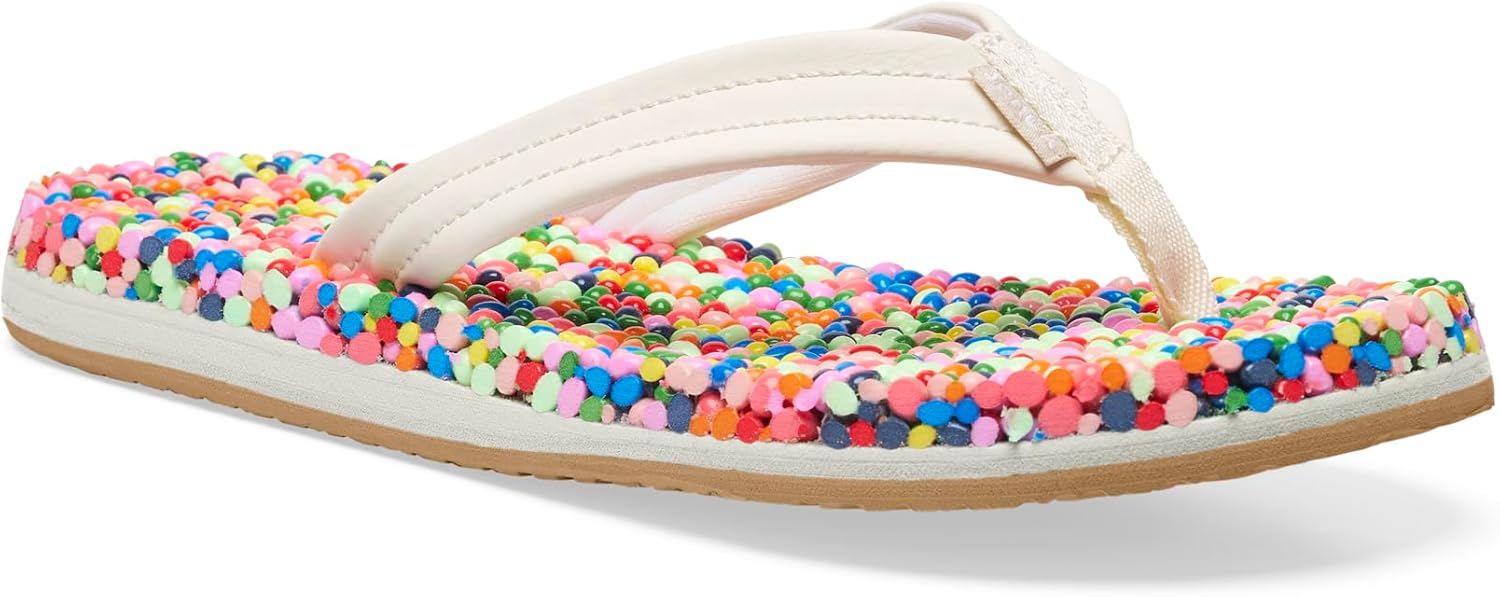 Sanuk Youth Bubblecush | Youth Sandals | Lightweight Kids Flip Flops | Waterproof & Easy Clean | Cushioned Comfort Footbed