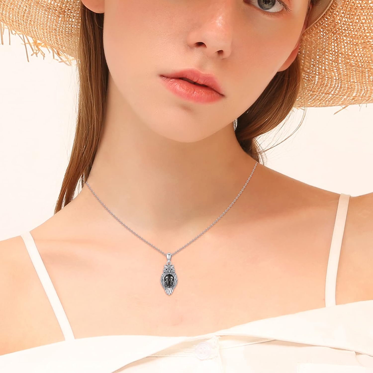 Owl Necklace for Women Sterling Silver Filigree Owl Pendant Necklace Owls Jewelry Birthday Christmas Gifts for Women Men - Image 7