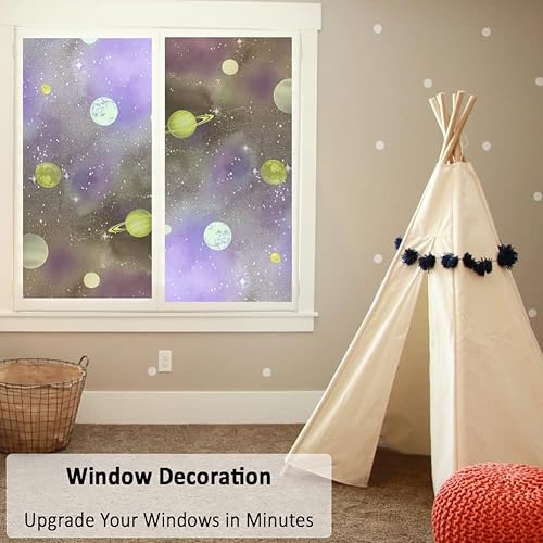 Vista 40 de Película de privacidad para ventana, geometría irregular blanca, película de vidrio no adhesiva, película de vidrio de adherencia estática, rechazo