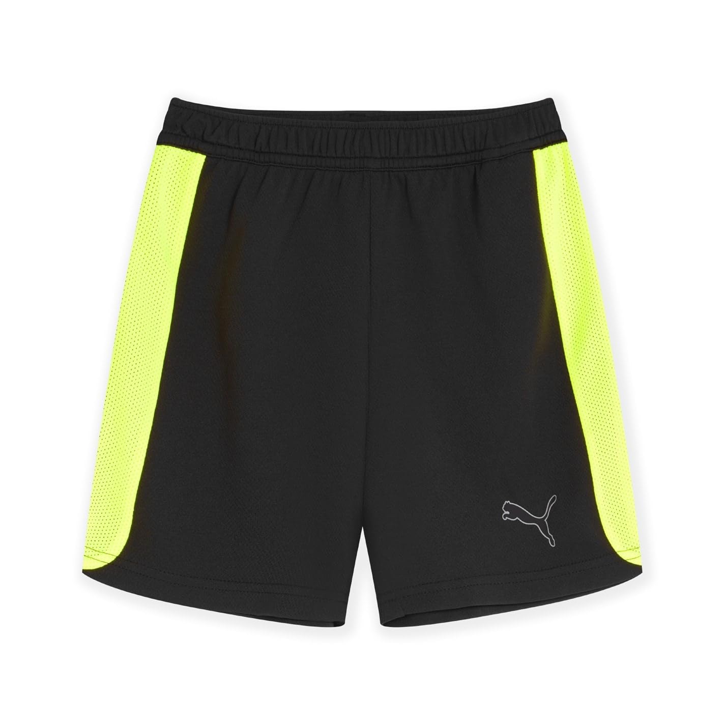 PUMA Kids Finesse Performance Training Shorts Bottoms Black/Yellow 13 Years