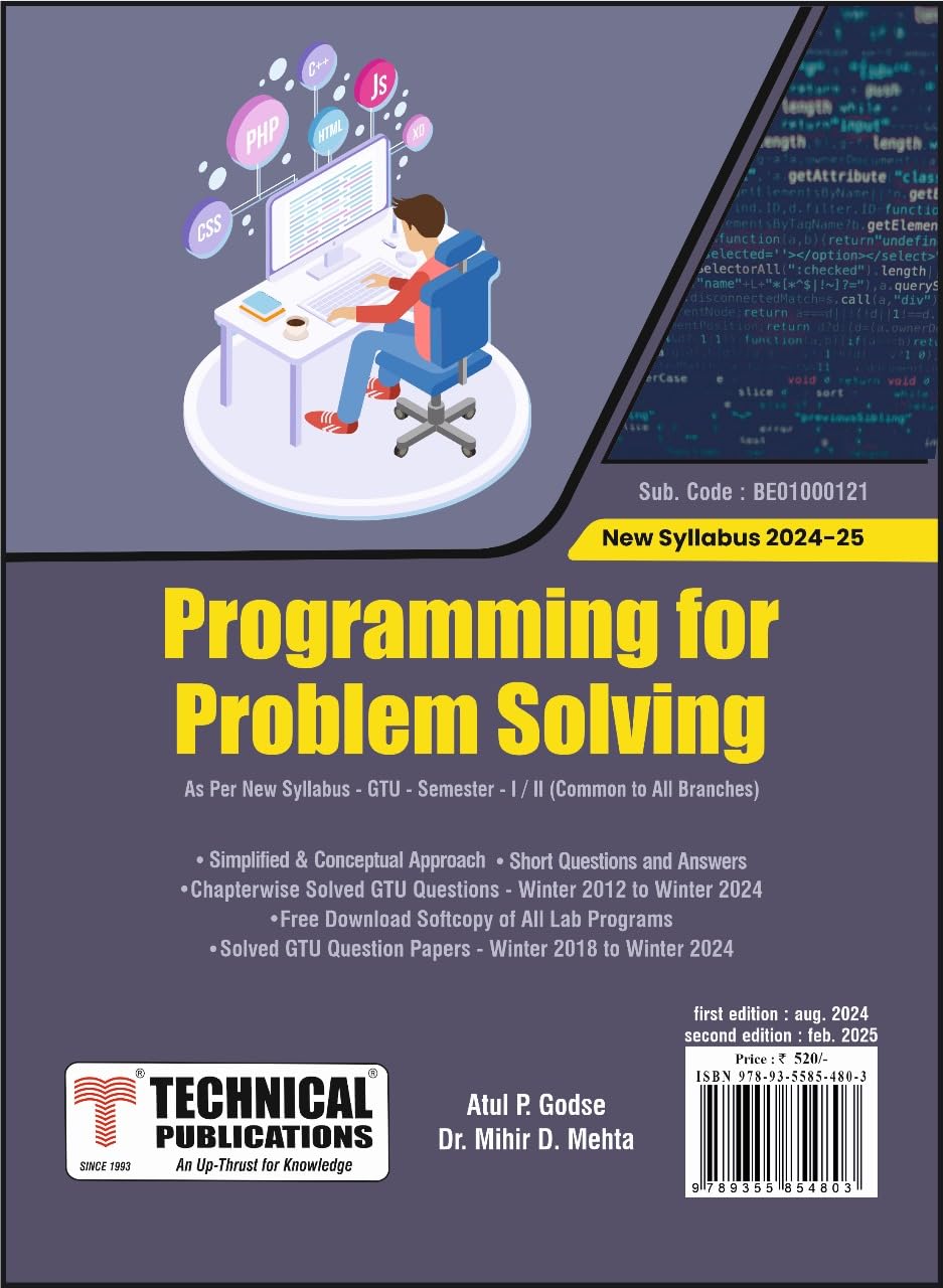 Programming for Problem Solving for GTU 24 Course (I/II- COMMON - )