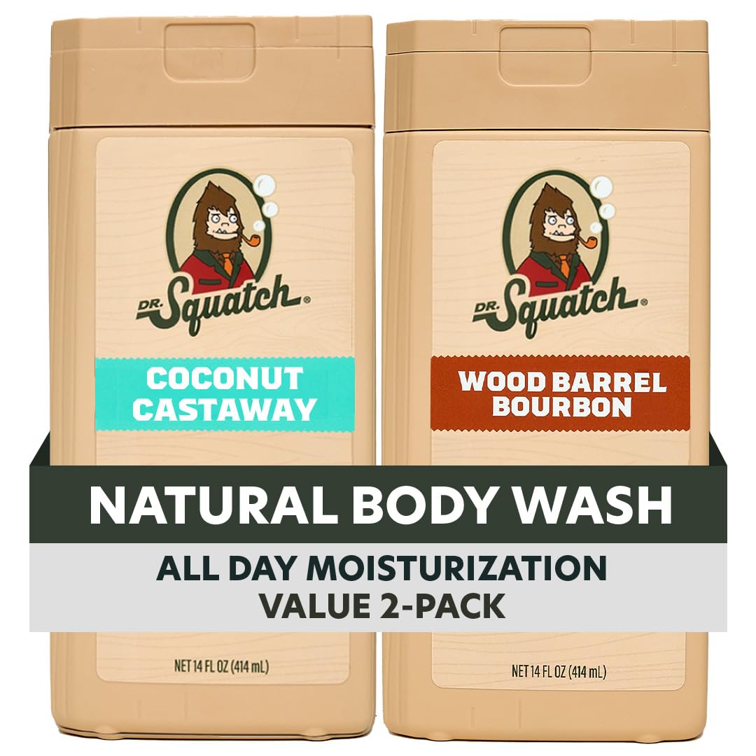 Dr Squatch Natural Mens Body Wash Shower Gel - Cleansing Nourishing Long Lasting Scent Moisturizing Body Wash for