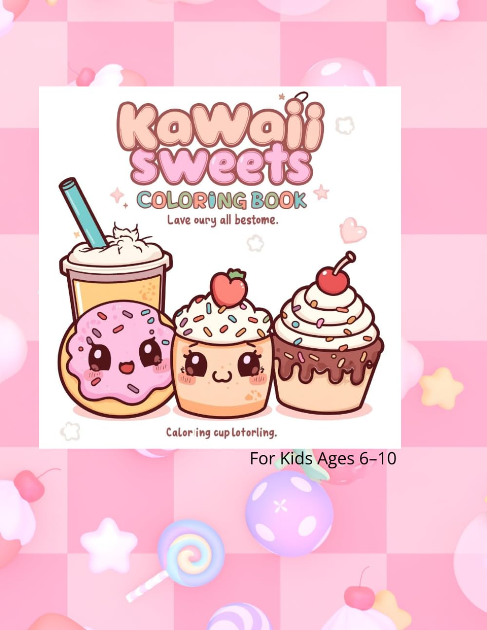 Kawaii Sweet Treats Coloring Book: Cute Bubble Tea, Desserts & Fun Coloring Pages