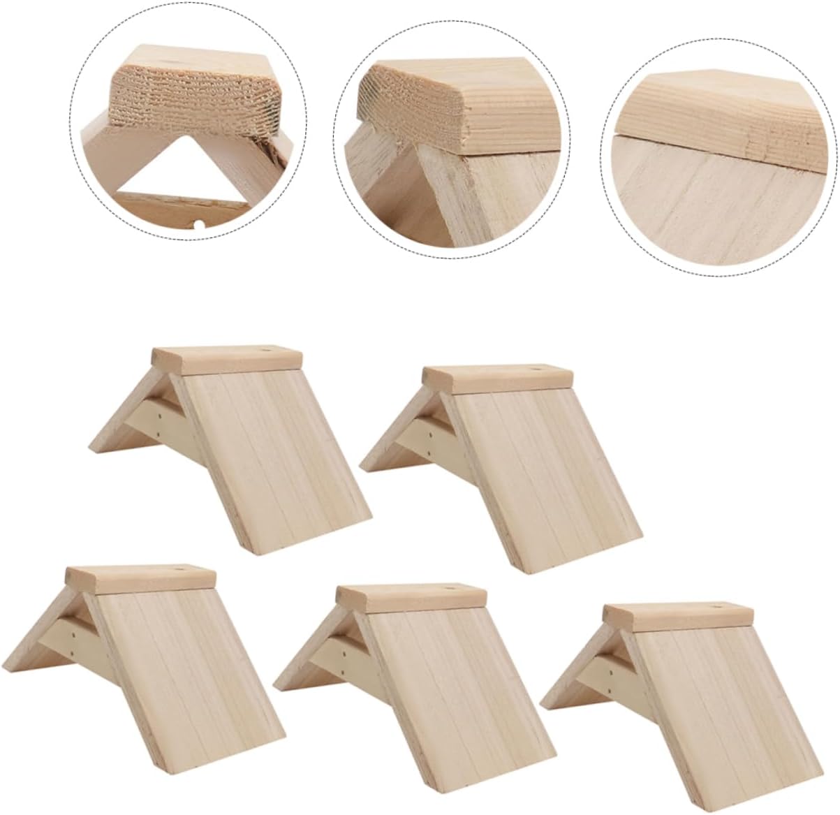 5pcs Pigeon Perch Stand for Parrots and Birds Safe and Smooth Natural Wood Toy Bird Cage Accessory for Comfortable Perching and Playtime