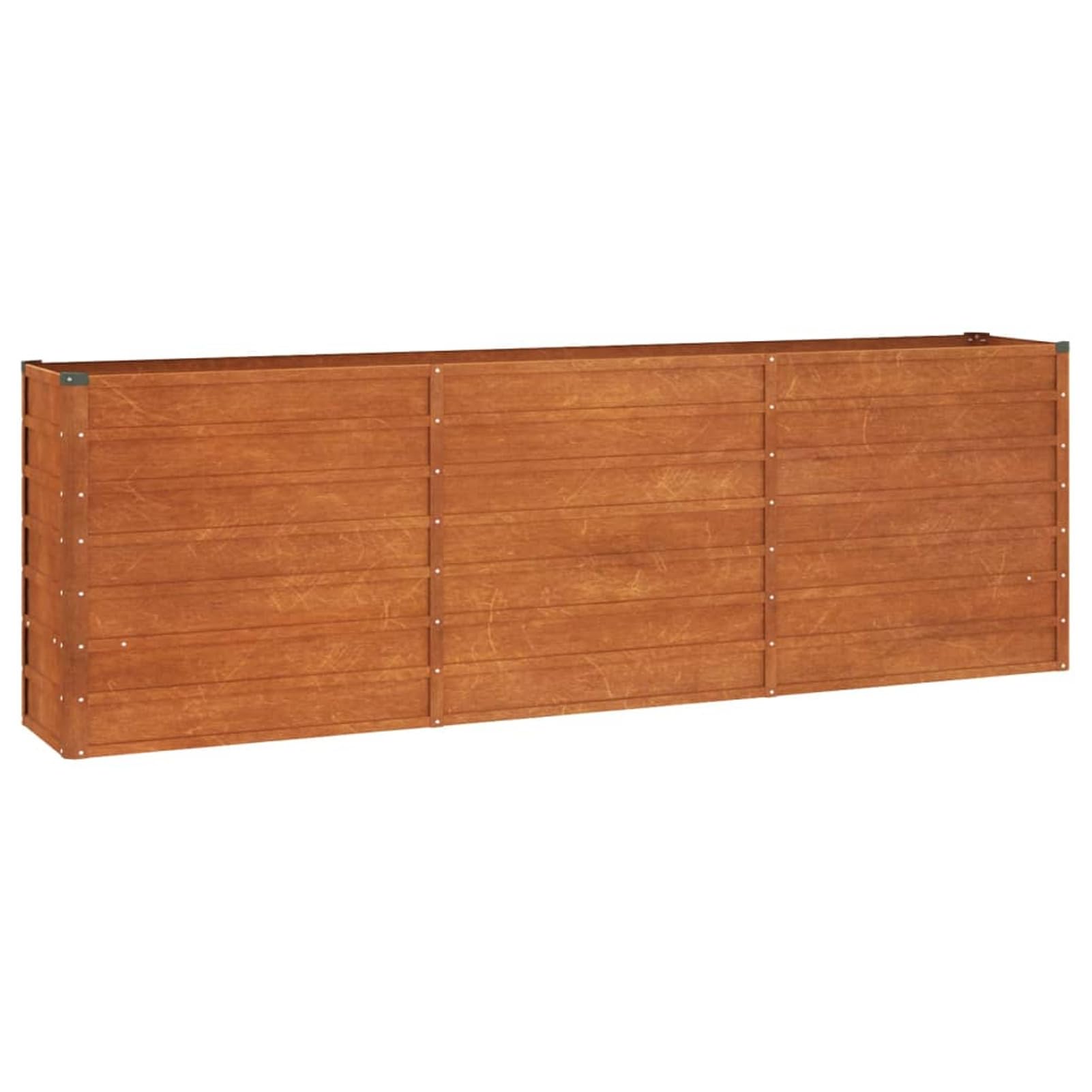 Gecheer Jardinera de Acero corten,Macetero,Huerto Urbano Exterior,Jardinera de Plantas de Jardín Marco para Huerto,Cuadro para Cultivo,Verduras Frutas Flores,Gris 240x40x77 cm