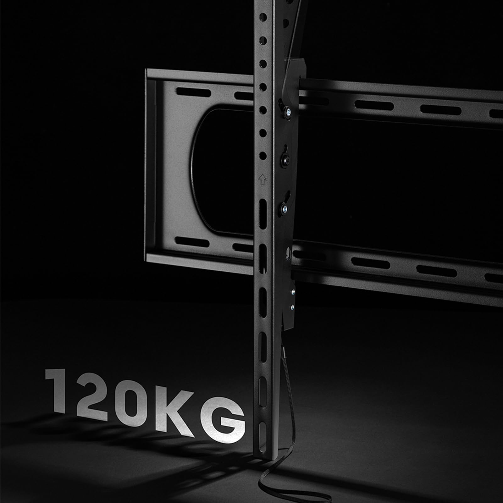 VALUE Supporto da parete per TV, 80 mm, inclinabile, 304,8 cm, 120 kg, nero