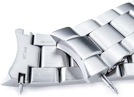 MiLTAT 20mm Watch Band for Seiko SKX013, Super-O 316L Stainless Steel Screw-Link