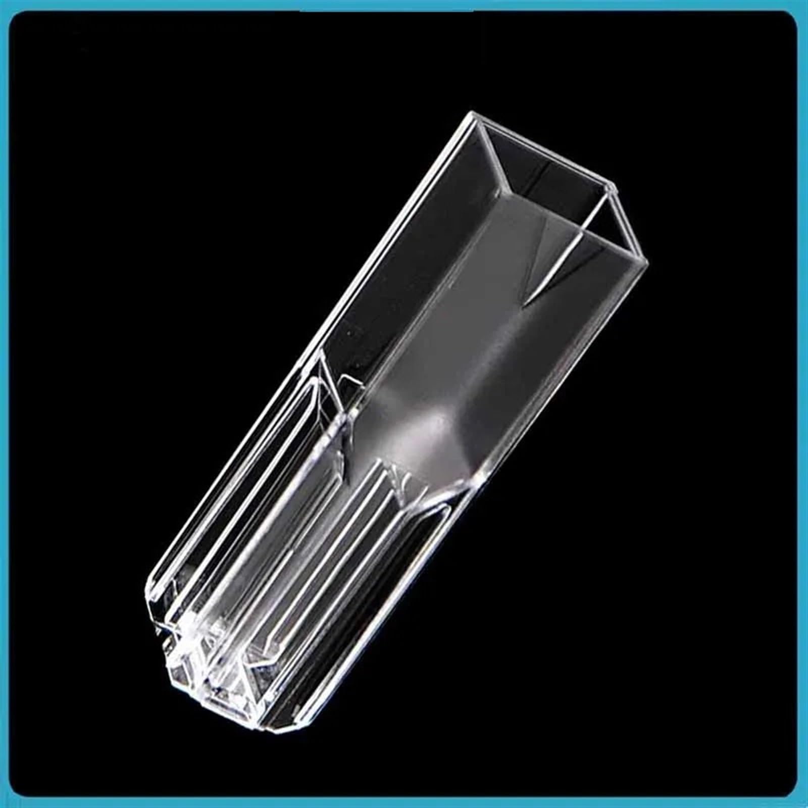 Einwegküvette aus Kunststoff, Methacrylat-PMMA-Küvette, 1,5 ml Fassungsvermögen, Halbmikro-Typ, zweiseitig, klar, Kat.-Nr. 14955128, 100 Stück/Pkg