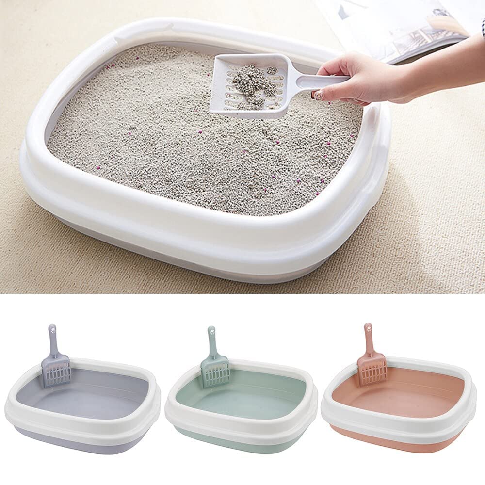 Dog Trust Cat Litter Tray Hygienic Litter Box Cat Litter Box Tray for Cats -1 Litter Box Tray + 1 Scoop Free (Color May Vary) (B0C9MRB1LJ) Amazon Price History, Amazon Price Tracker