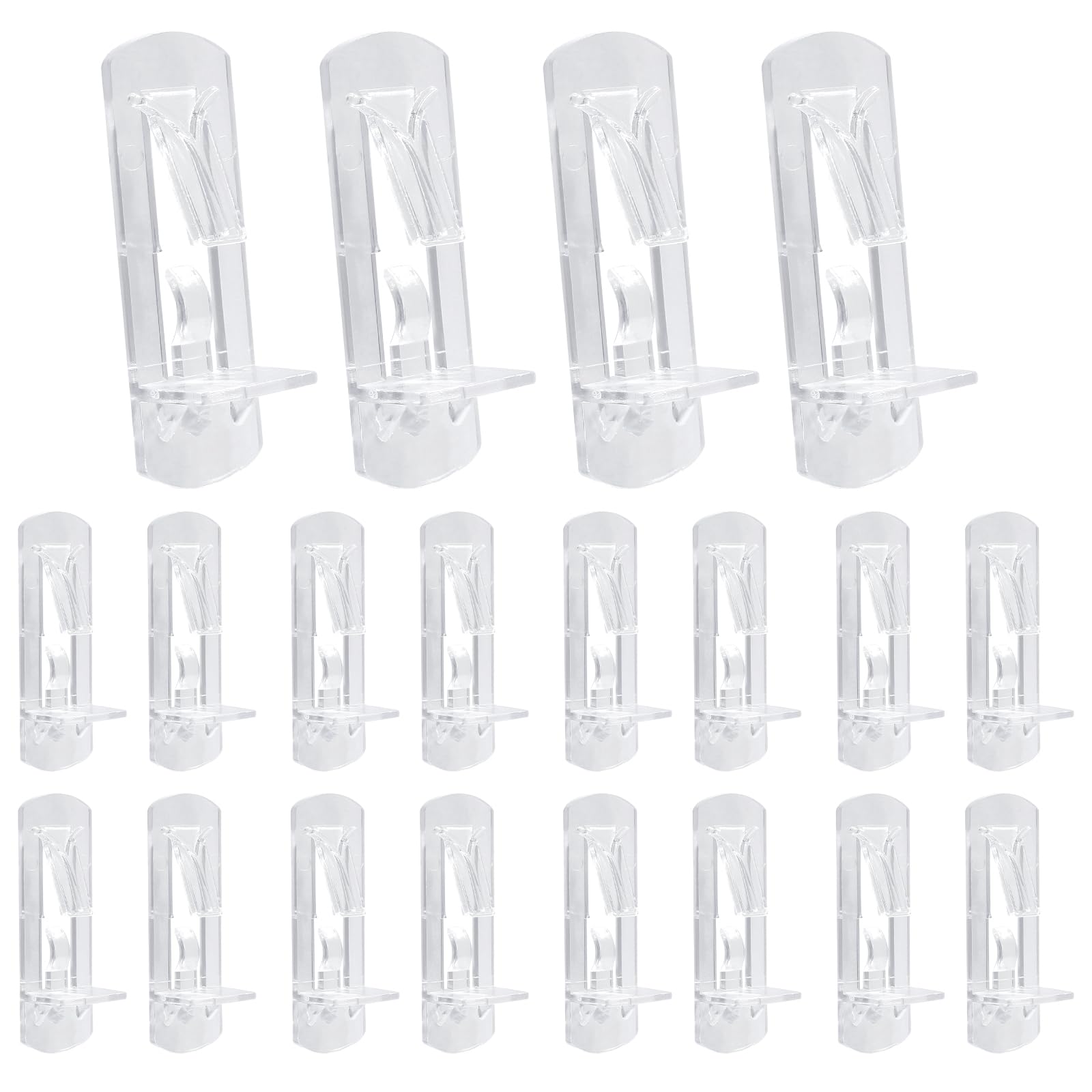 Hordion 20pcs Plastic Locking Shelf Pins, 7.9mm Clear Shelf Support Pegs — Amazon image 10
