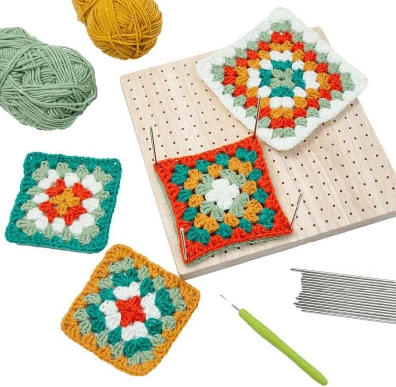 Blocking Boards with Grids Wooden Durable Crochet Blocking Board for Knitting and Crocheting