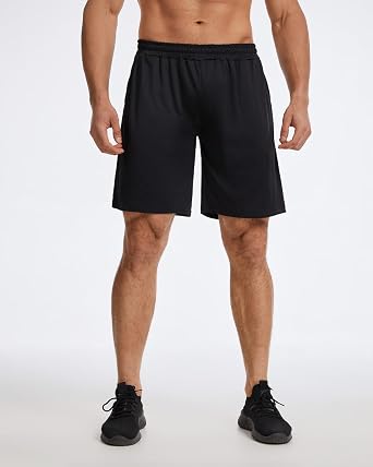 5 Pack Men's Running Shorts Quick Dry Breathable Gym Short with Pocktes Lightweight Athletic Sports Shorts