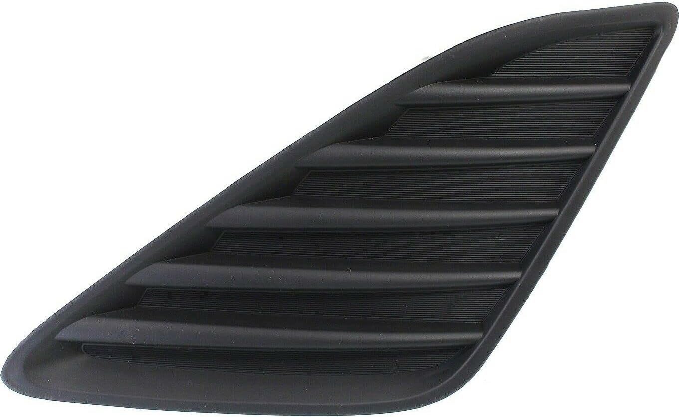 DAT AUTO PARTS Front Left Driver Side Bumper Fog Light Lamp Hole Cover Grille Molding Trim Replacement For 2012-2014 Toyota Camry Except SE Models Black Textured Plastic TO1038147 5212806260