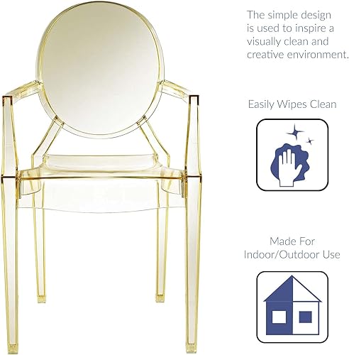 Miniatura 6 de Silla de Comedor transparente de Casper Policarbonato Amarillo