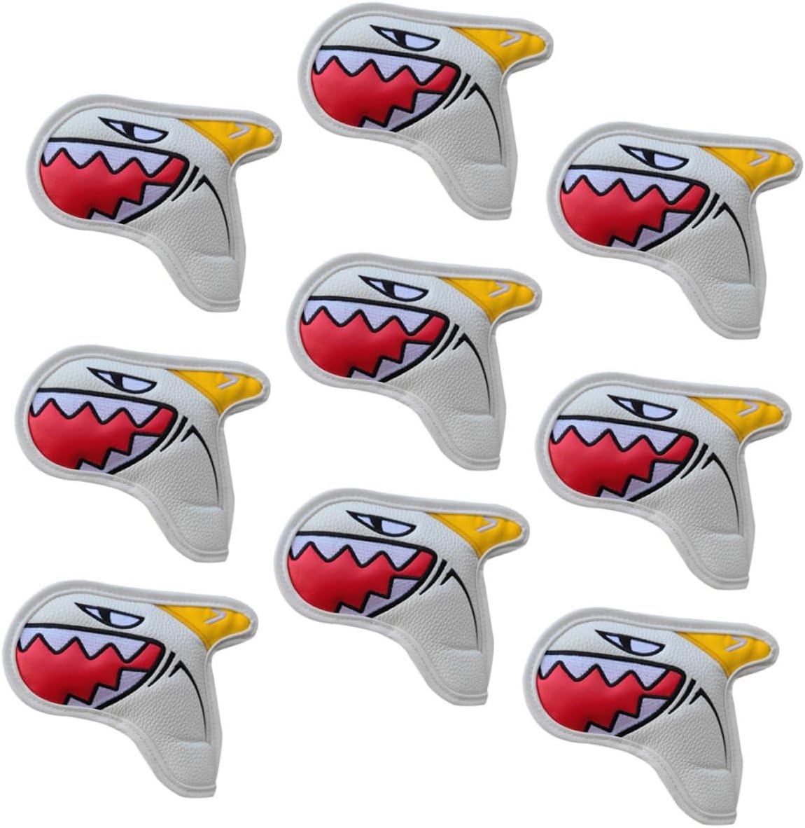 PRETYZOOM 9pcs Golf Club Covers Set White Iron Covers Putter Driver Accessory Sleeve for Golfers