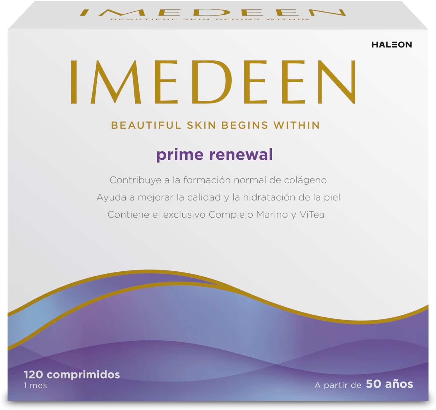 IMEDEEN Prime Renewal Anti-Aging Dietary Supplement — ViTea, Marine Complex, Vitamin C, E, and Zinc — Contributes to collagen formation — 120 tablets